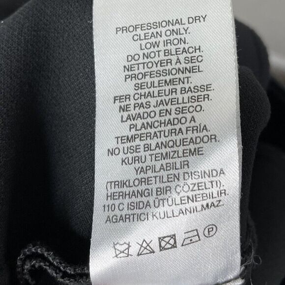 TIBI Pants Womens 4 Black High Rise Split Hem Ponte Stretch Rear Zip - Picture 13 of 13